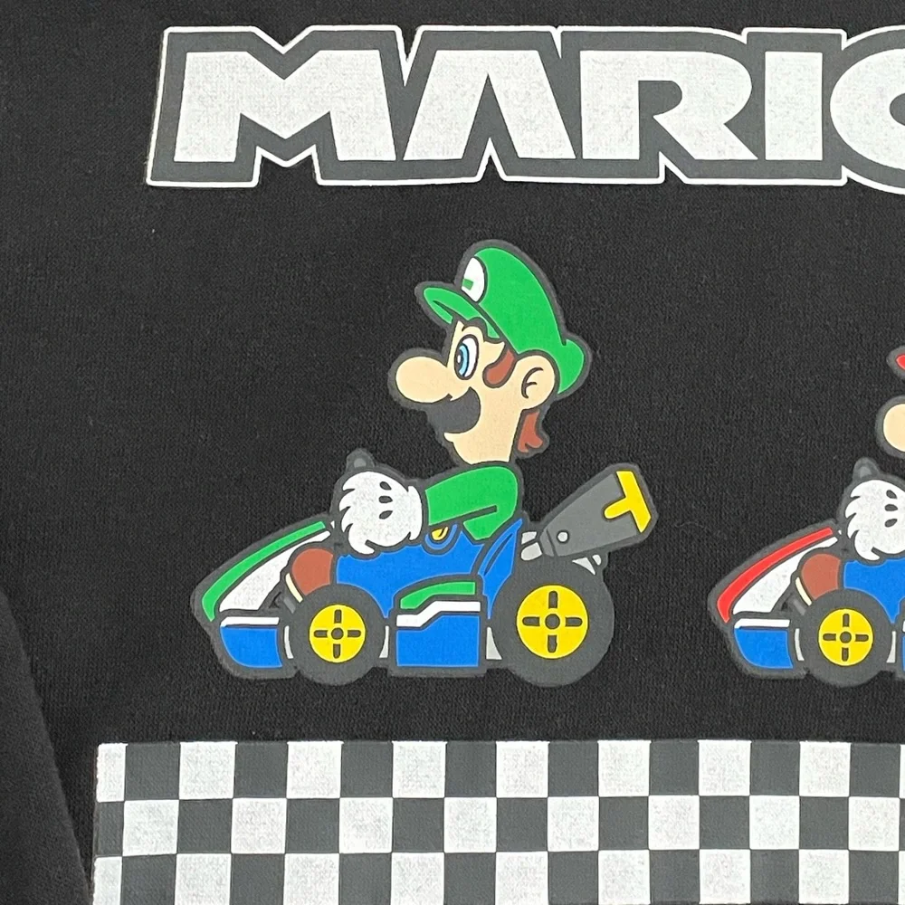 Old Navy Mario Kart Black Hoodie Boy’s Size XL